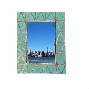 Tiffany Blue and gold picture frame 4x6